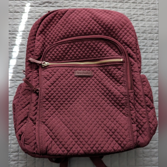 Vera Bradley Iconic Campus Microfiber Backpack in Mulled Wine NWOT main image 4